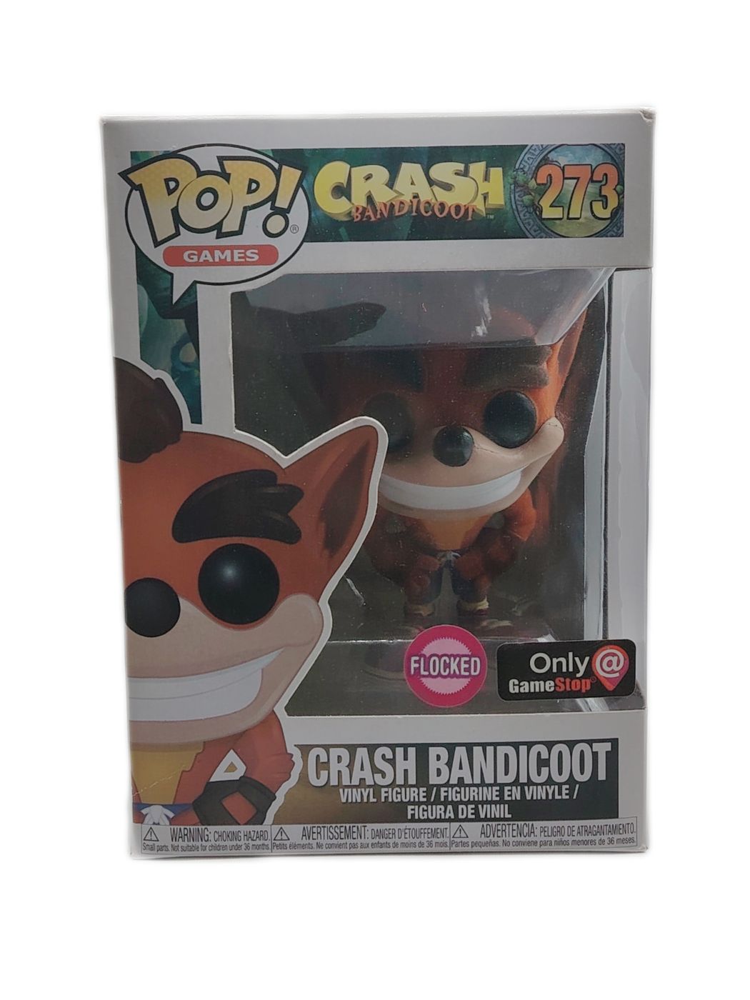 Funko POP! Crash Bandicoot 273 Flocked - Figurine Vinyl Unique