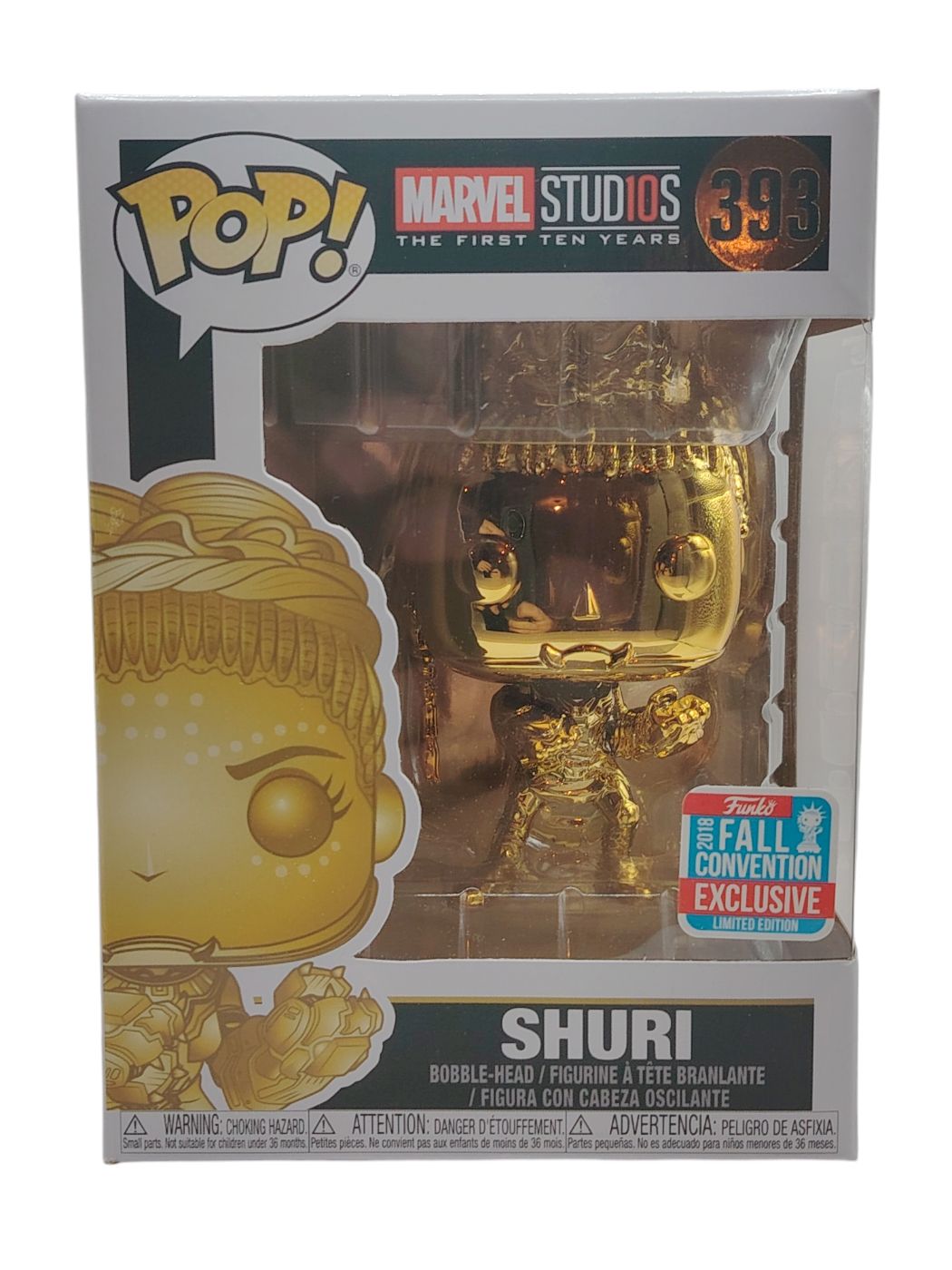 Shuri 393 Chrome Pop! Vinyl - Marvel Studios Collector's Edition