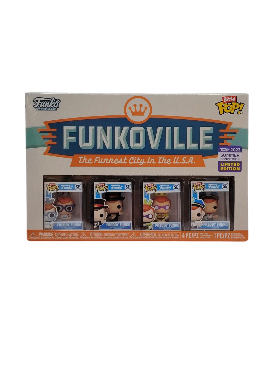 Freddy Bitty Pop! 4-pack SDCC 2023 - Édition Limitée Funkoville